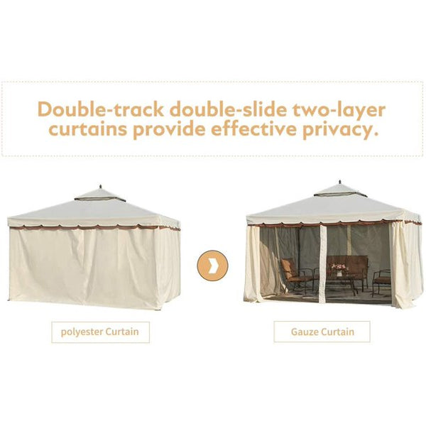 Erommy 12’ x 12’ Outdoor Gazebo Canopy, Outdoor Patio Gazebo (027Cream)