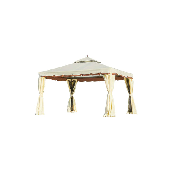 EROMMY 10’ x 12’ Outdoor Gazebo Canopy, Aluminum Frame Soft Top Outdoor Patio Gazebo with Polyester Curtains and Air Venting Screens (026Cream)