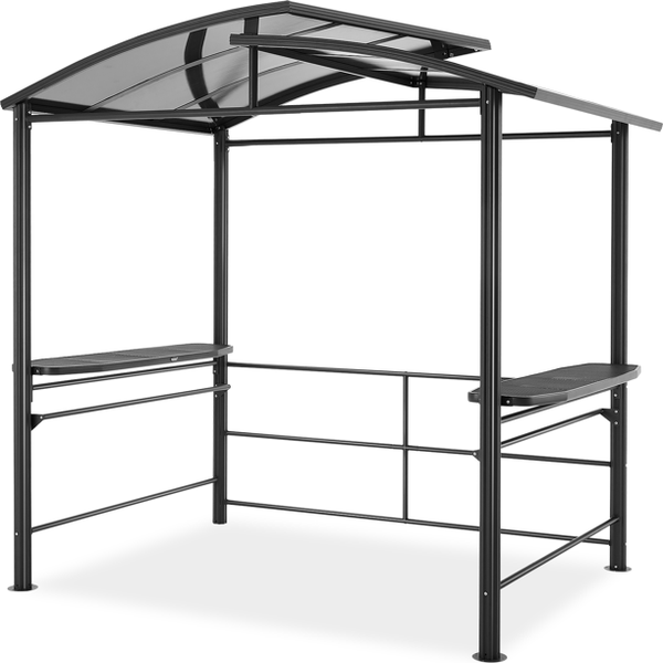 Yoleny 8' x 5' BBQ Patio Canopy, Grill Gazebo with Double Tiered Steel Frame Outdoor