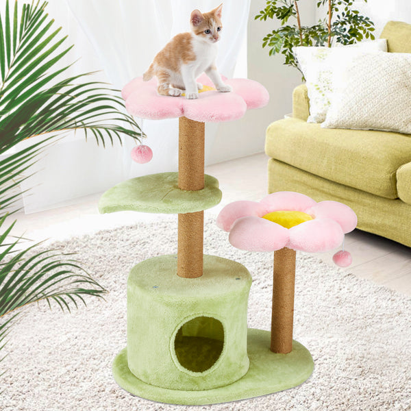Mellcom 38" H Cat Tree,Cat Tower with Scratching Posts for Indoor Small Cats