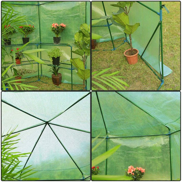 Erommy Portable Greenhouse 3-Tier Shelf Hexagonal Walk-in Green House Kit for Plant