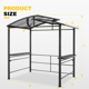 Yoleny 8' x 5' BBQ Patio Canopy, Grill Gazebo with Double Tiered Steel Frame Outdoor