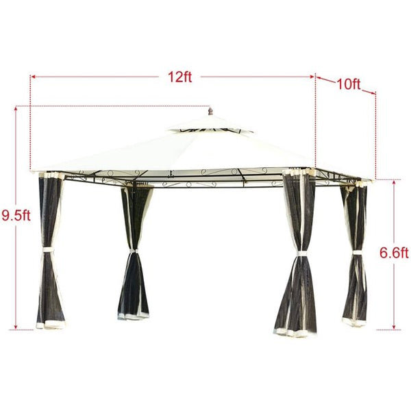 Yoleny 10x12 FT Canopy with Vented Soft Top Outdoor Gazebo