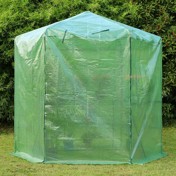 Erommy Portable Greenhouse 3-Tier Shelf Hexagonal Walk-in Green House Kit for Plant