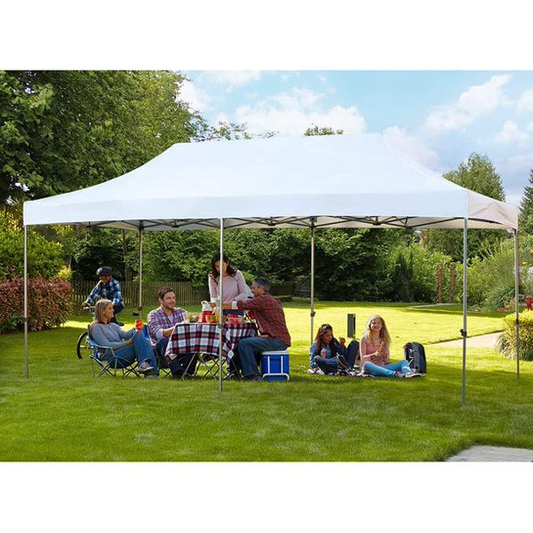 Hommow 10' x 20' Pop Up Canopy Tent Outdoor Tents for Parties with Roller Bag and 6 Sand Bags