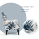 Richryce Mid Century Wingback Arm Chair,High Back Accent Chair,Blue Leaf